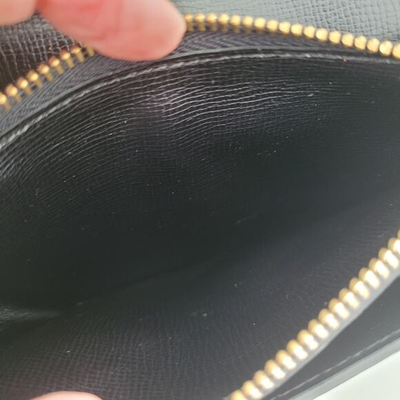Christian Dior Vintage Leather Envelope Wallet Black Card Money Medium Designer - Picture 5 of 9